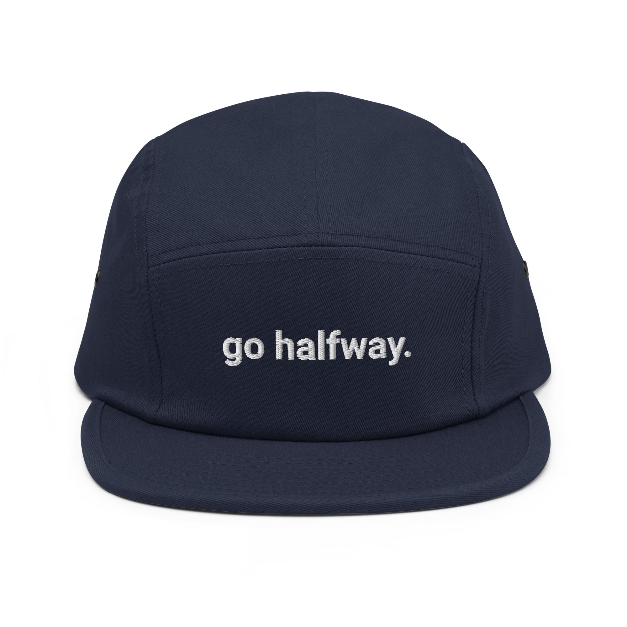 Five Panel Cap: go halfway.