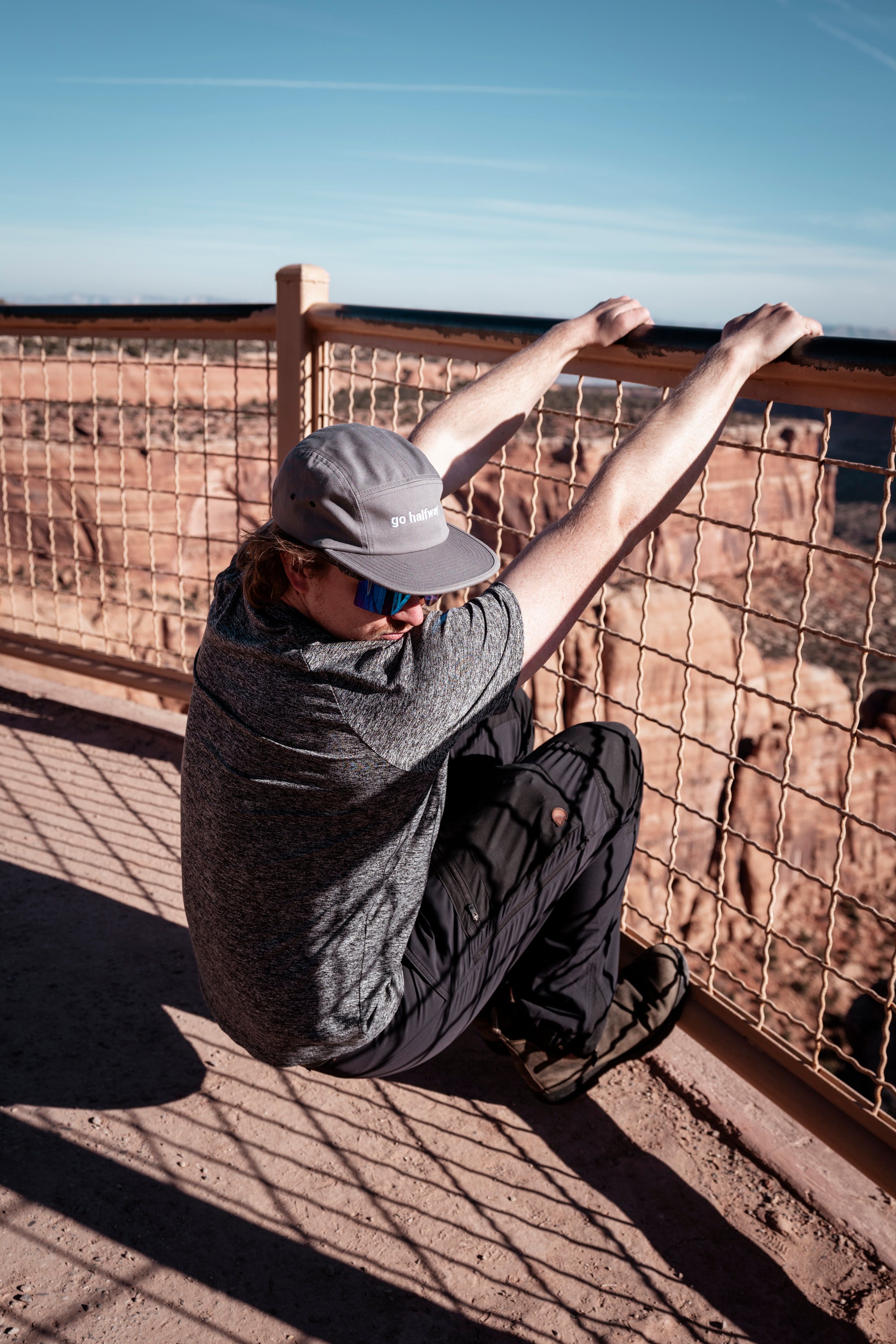 Five Panel Cap: go halfway.